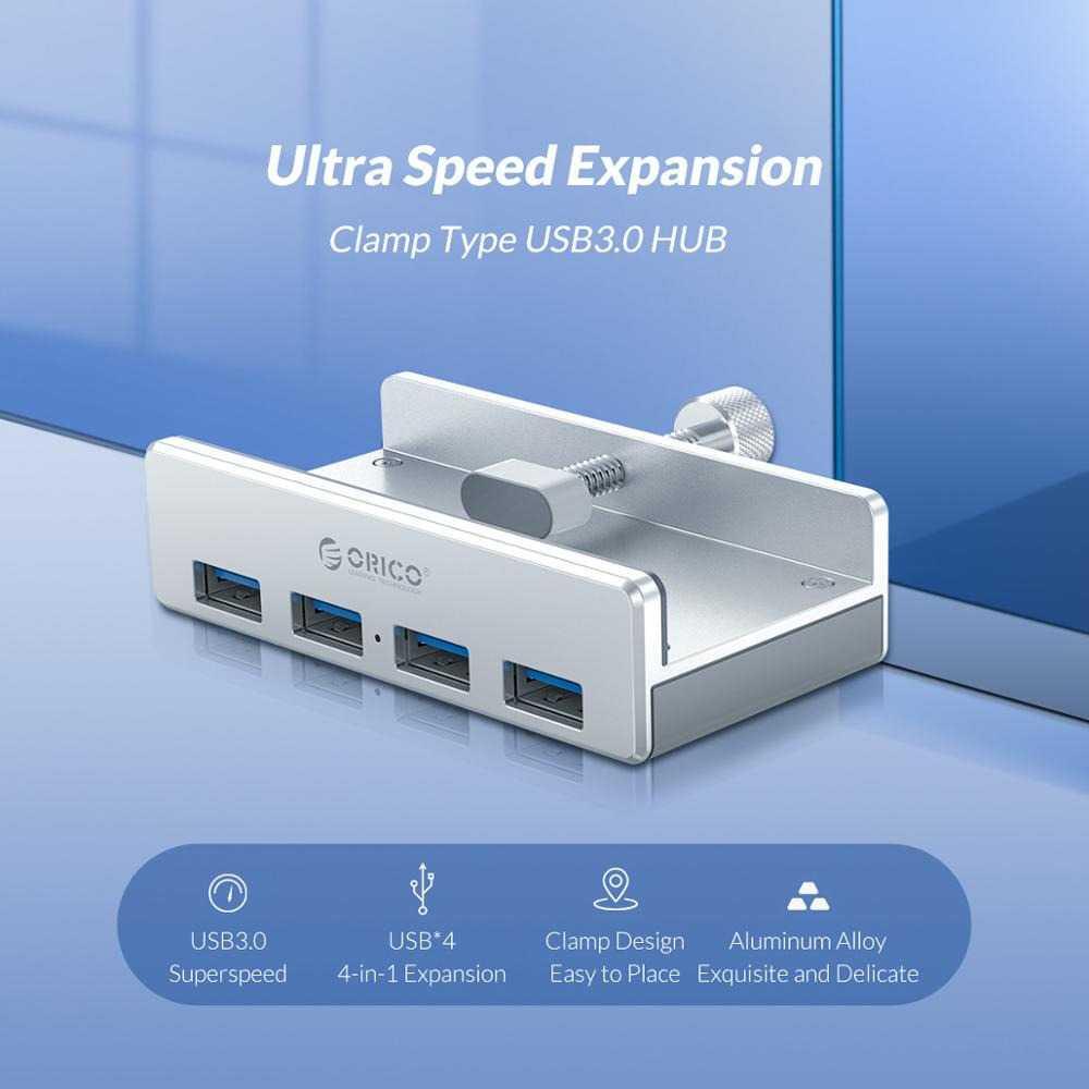 TERBARU ORICO USB Hub 3.0 Clip-on Type Aluminium 4 Port - MH4PU-P