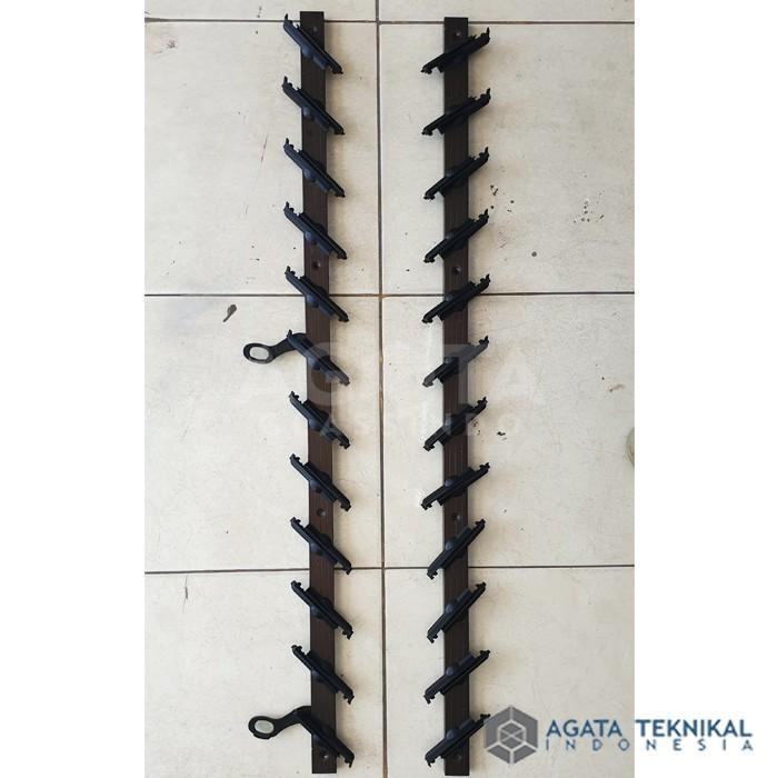 Terlaris Rangka Jendela Nako Dicky Niki Premium - 4"/10Cm - 13Blades -Coklattua