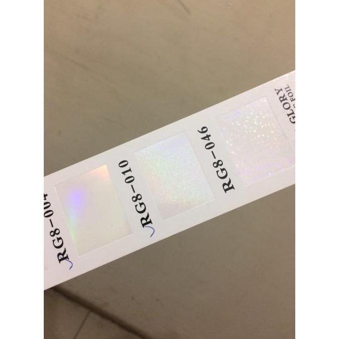 

KERTAS FOIL TRANSPARANT HOLOGRAM 1/2 Roll / Hot Stamping Foil / Poly