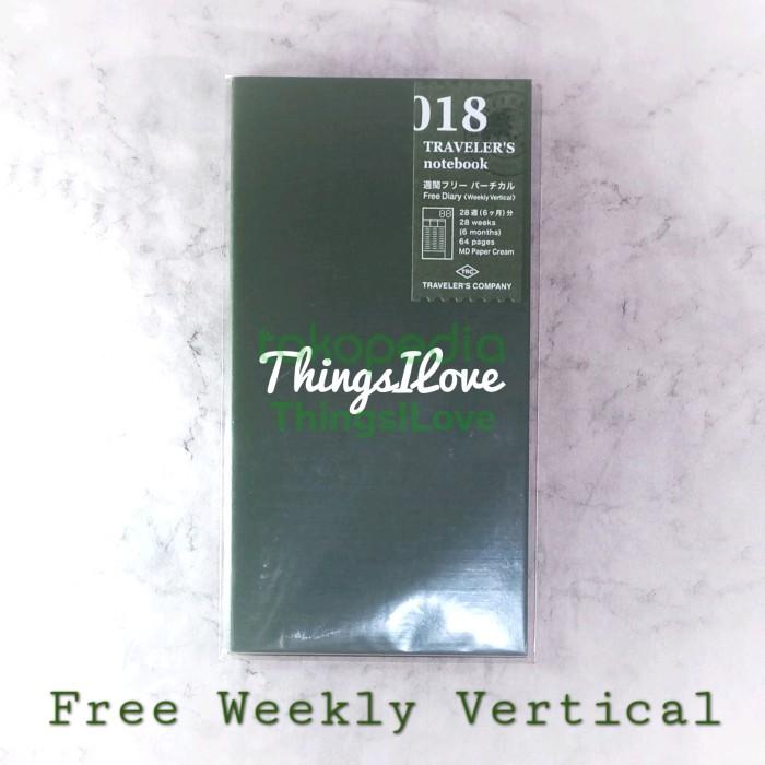 

Midori TRAVELER'S Notebook Refill - 018 Free Diary Weekly Vertical 6Mo