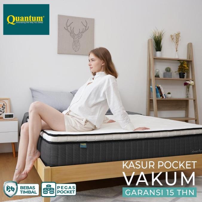 Kasur Pocket Vakum Quantum - Bonus Sprei & Bantal