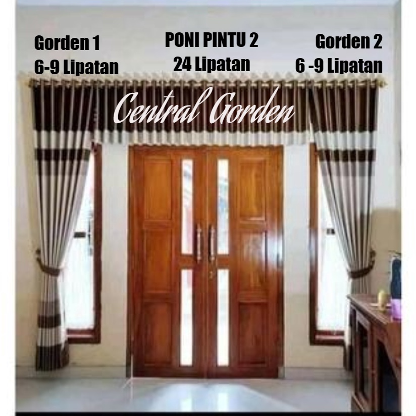 ▶ DECORATIVE GORDEN Hordeng Gordeng Jendela Pintu Poni Blackout Untuk Ruang Tamu Harga Satuan Bukan 
