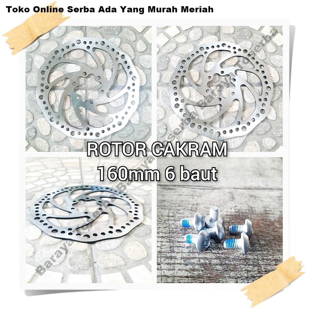 ROTOR MTB SIX BOLT 6 BAUT 160mm Sepeda Sparepart Termurah