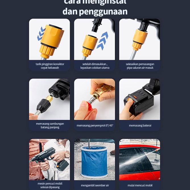 Cuci Mobil Cordless Pressure Washer Cleaner Cuci Mobil Steam Cordless