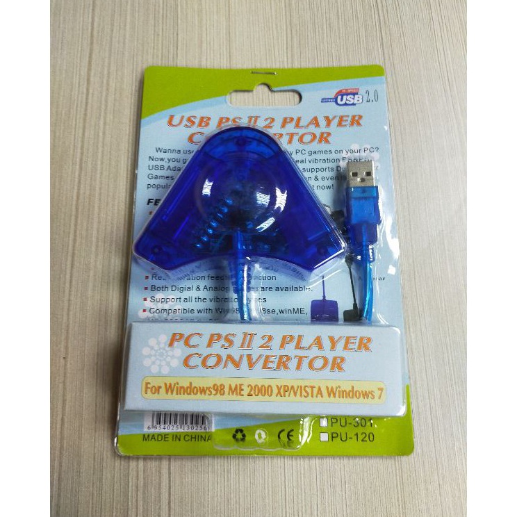 ➴QAp CONVERTER USB DOUBLE STIK PS2 KE PS3 / KONVERTER USB BIRU STIK PS2 KE PS3 ✤ Terupdate