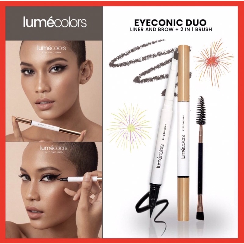 LumeColors Iconic Duo & Brush Eyeliner Eyebrow Pensil Alis Halal BPOM Agen Distributor Bandung Cimah