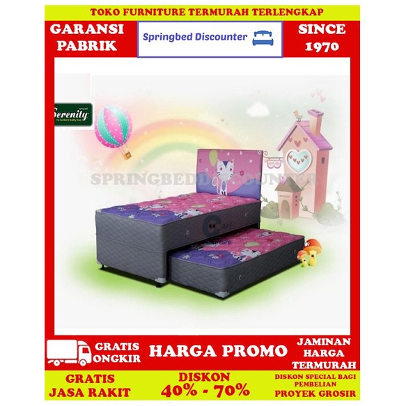 Springbed Elite Serenity 2in1 2 in 1 Happy Kitty 120x200 Kasur Sorong