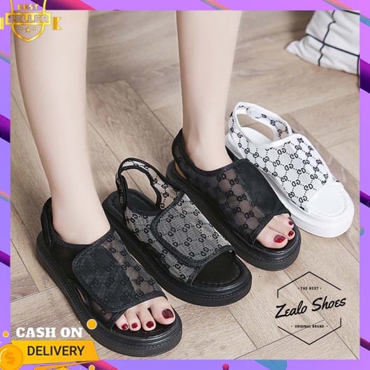 Sandal Wanita Kekinian 2023 Simple Elegan Selop Wejes Hak Tahu  Branded Wedges Kondangan Jelly Dewas