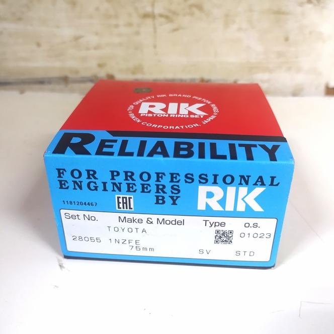 Ring Piston Vios New Vios Yaris 1Nz-Fe 2Nz-Fe Std Rik Japan
