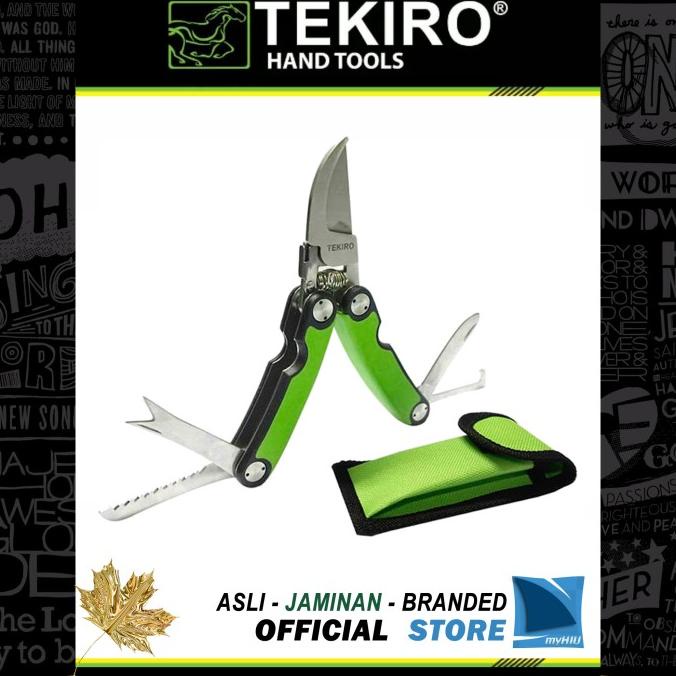 

Gunting 6 Fungsi Stainless Steel Lipat Simpan Kantong MacGyver TEKIRO