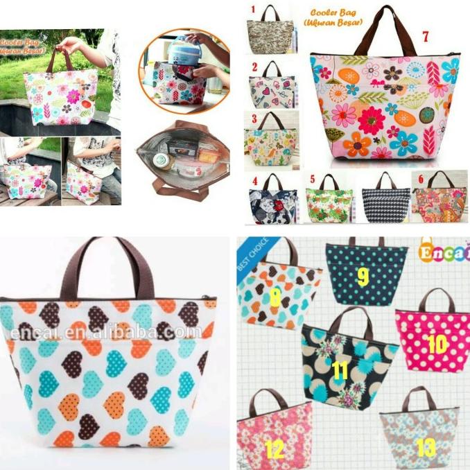 Cooler bag ukuran besar tas lunch box ( dengan jelly ice cooler)