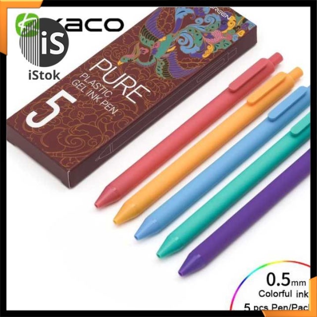 

KACO PURE CLASSIC III Special Edition Pena 0.5mm 5PCS - K1015(Colorful Ink) - ISNEW