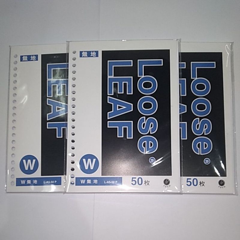 

LOOSE LEAF A5 POLOS ISI 50 LEMBAR MERK TOYO