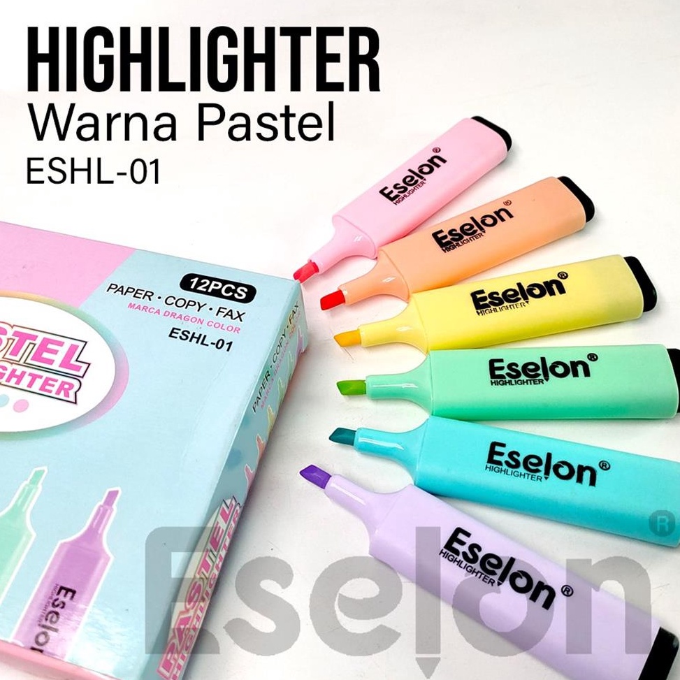 

↔ 12pcs Stabilo pastel / Highlighter / Stabilo Eselon ESHL-01 87