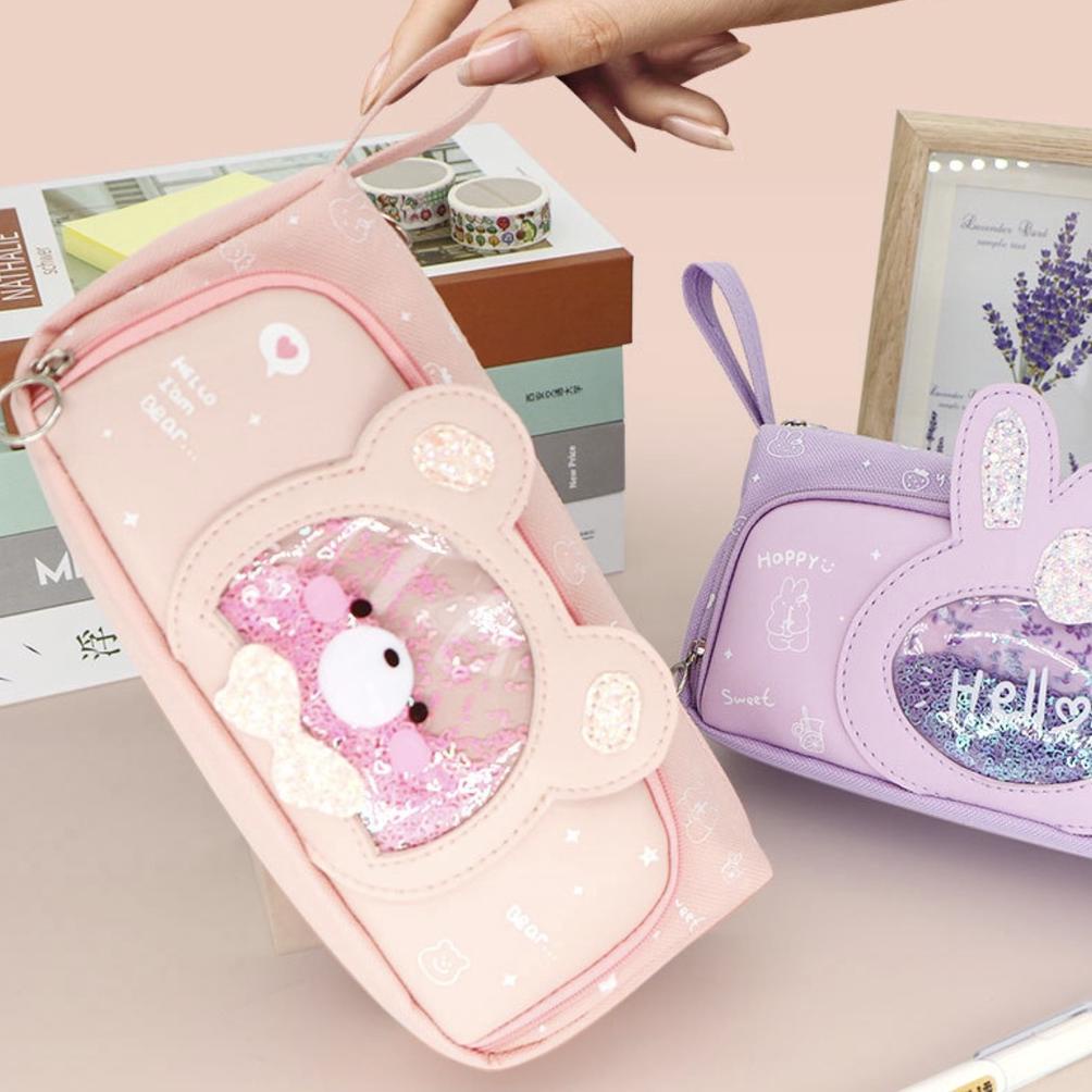 

Flash Sale TXS03 Korean Pen Pencil Case Cartoon QuickSand Animal Kotak Tempat Pensil MKT ,.