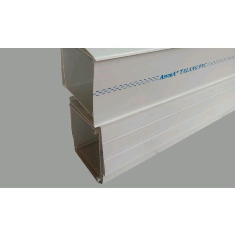 BISA COD Talang air pvc 4" putih asvira - 1 meter per batang / Talang air kotak / Talang air putih a