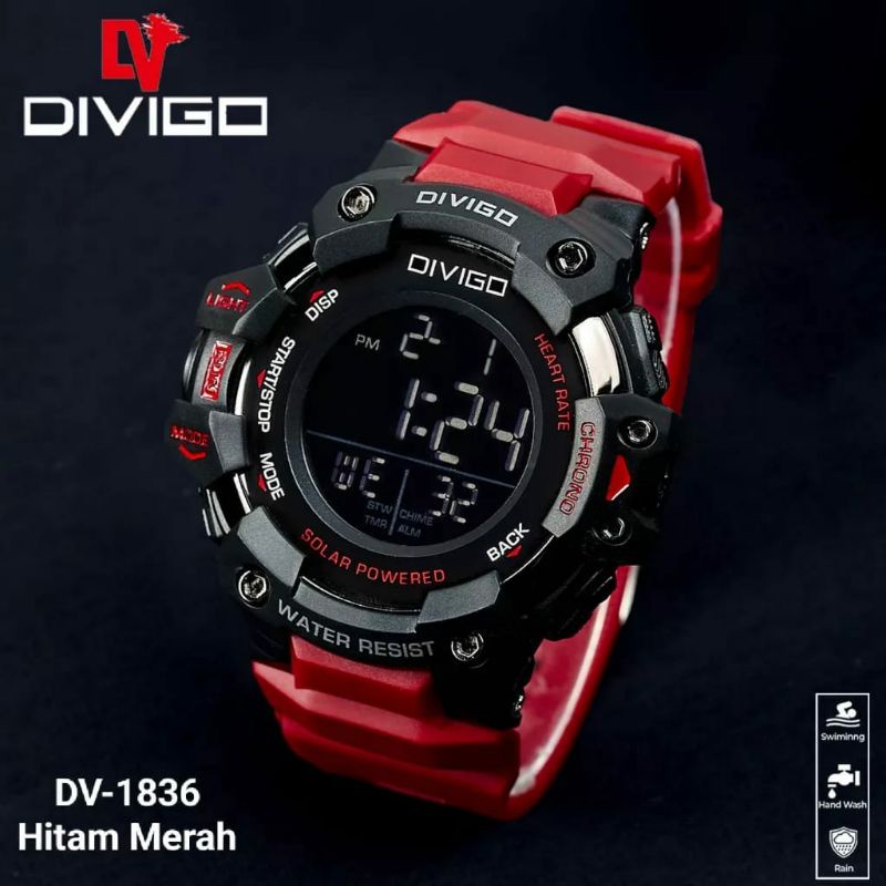 New Fashion!!! Jam Tangan Divigo 1836 Original Digital Kasual Pria Terlaris