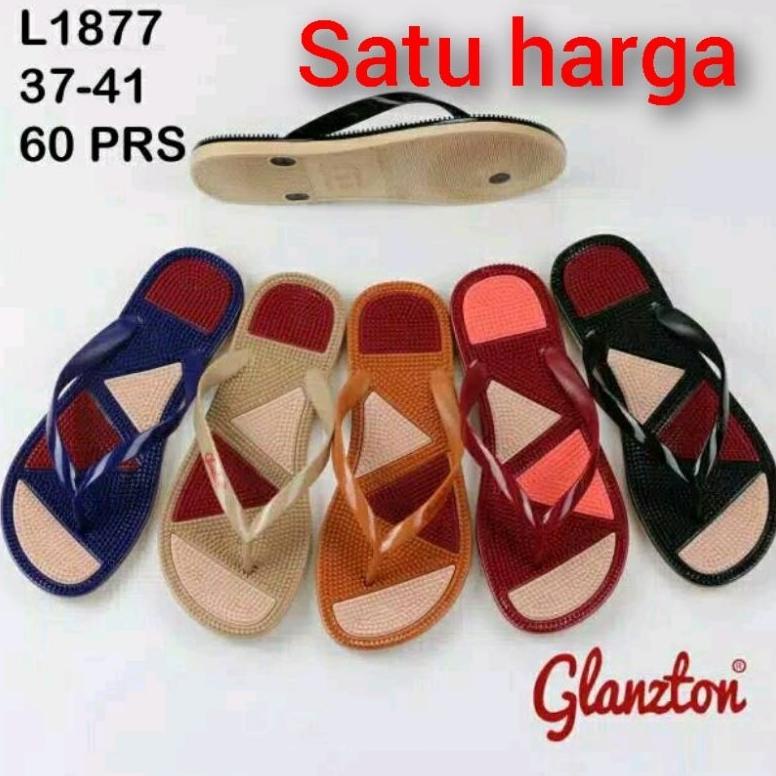Kekinian sandal jepit duri wanita/perempuan jelly import L1877 ukuran 37-41