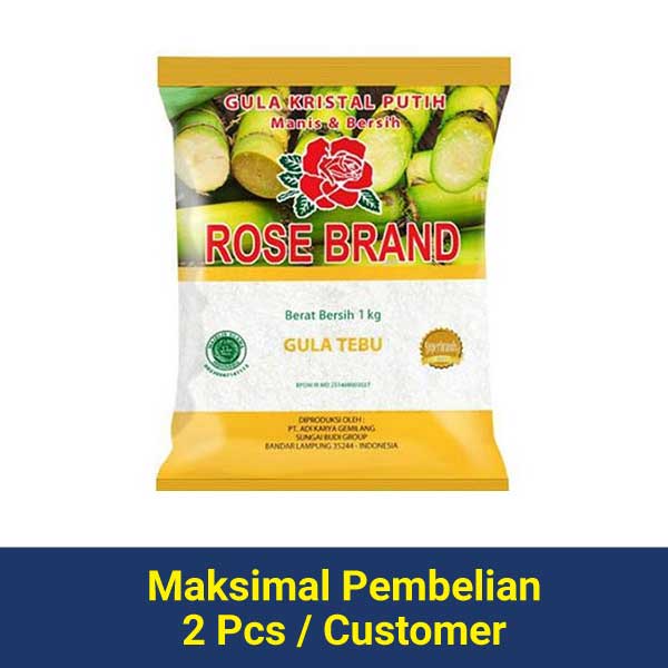 ROSE BRAND GULA PASIR 1 KG KUNING