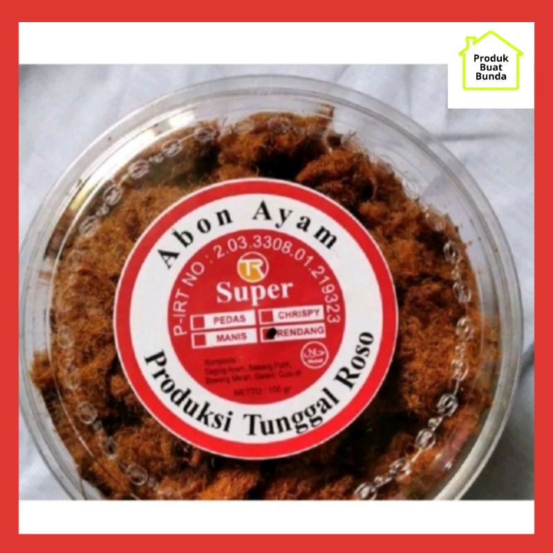 

Produk Buat Bunda | Abon Ayam Super Tunggal Roso 100gr Lezat