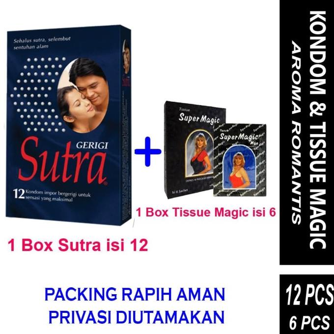 READY PAKET OBAT ISTRI - KONDOM SUTRA GERIGI ISI 12 - TISSUE MAGIC ISI 6 SIAP MELUNCUR