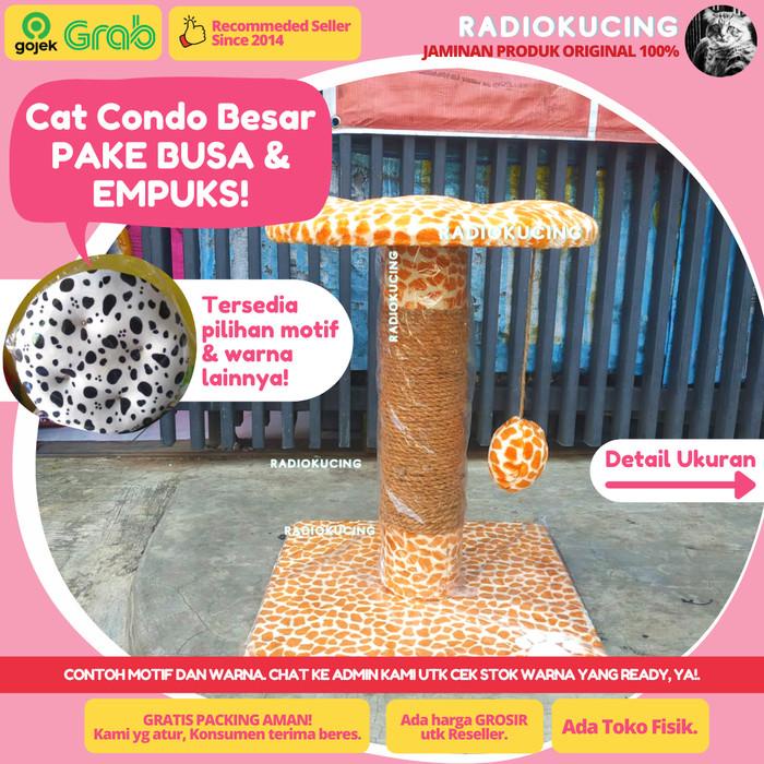 Terlaris Cat Tree Paw Garukan Cakaran Condo Scratcher Kucing Tali Bola