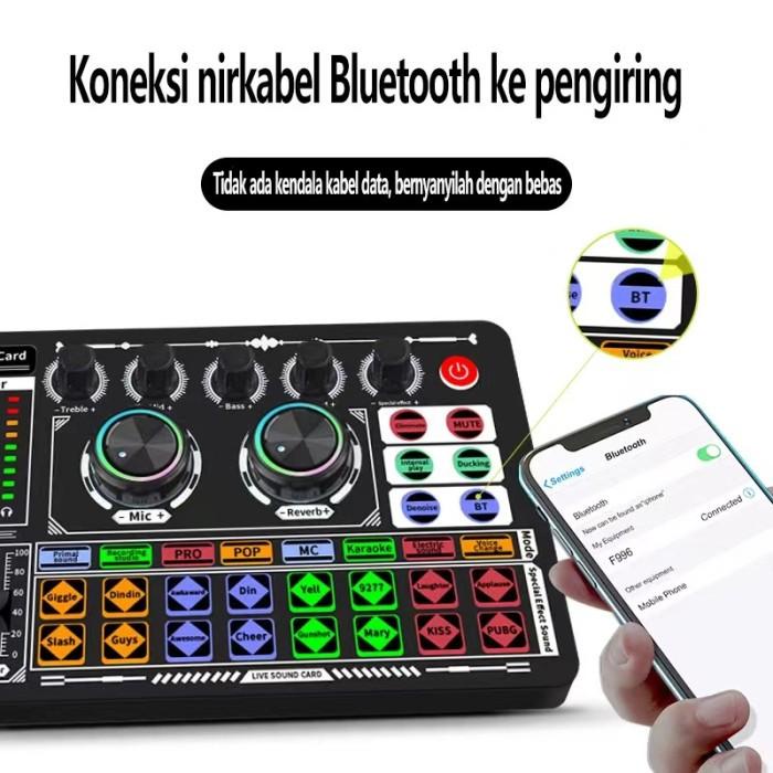 Soundcard Soundcard F999 Audio Usb External Sound Card Mic Mixer Bluetooth Phone