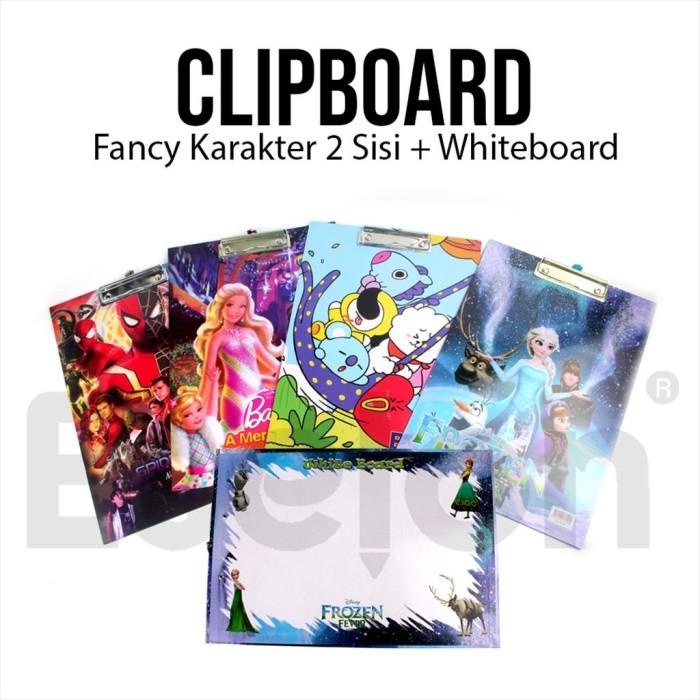 

Terlaris New! Clipboard Fancy 2 Sisi+ Papan Whiteboard / Papan Ujian Fancy