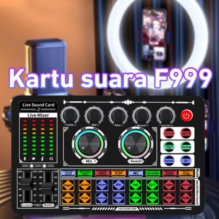 Soundcard Soundcard F999 Audio Usb External Sound Card Mic Mixer Bluetooth