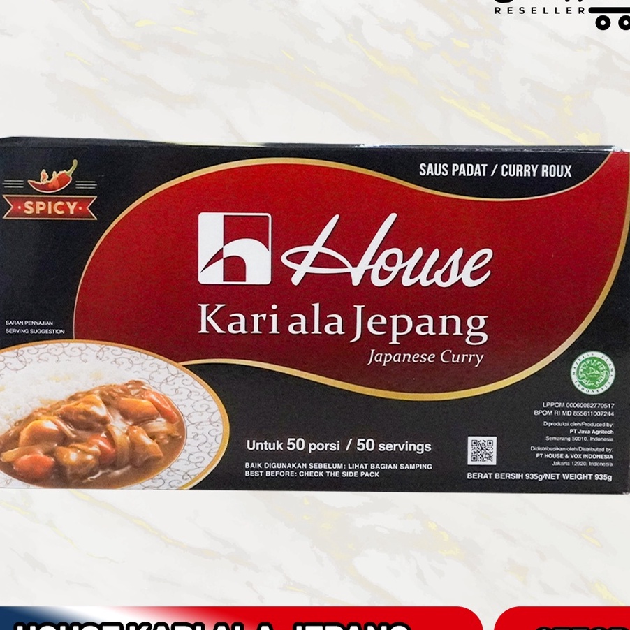 

Diskon ✅ House Curry SPICY PEDAS Bumbu Kari Saos Paste JEPANG 1kg (50 porsi)