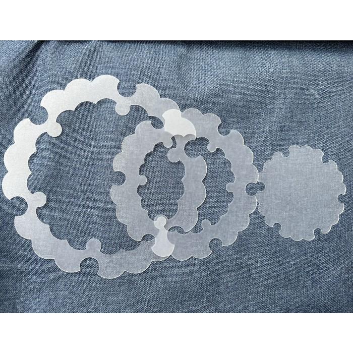 Terlaris Template Sulam Sashiko Patch Snow Ring