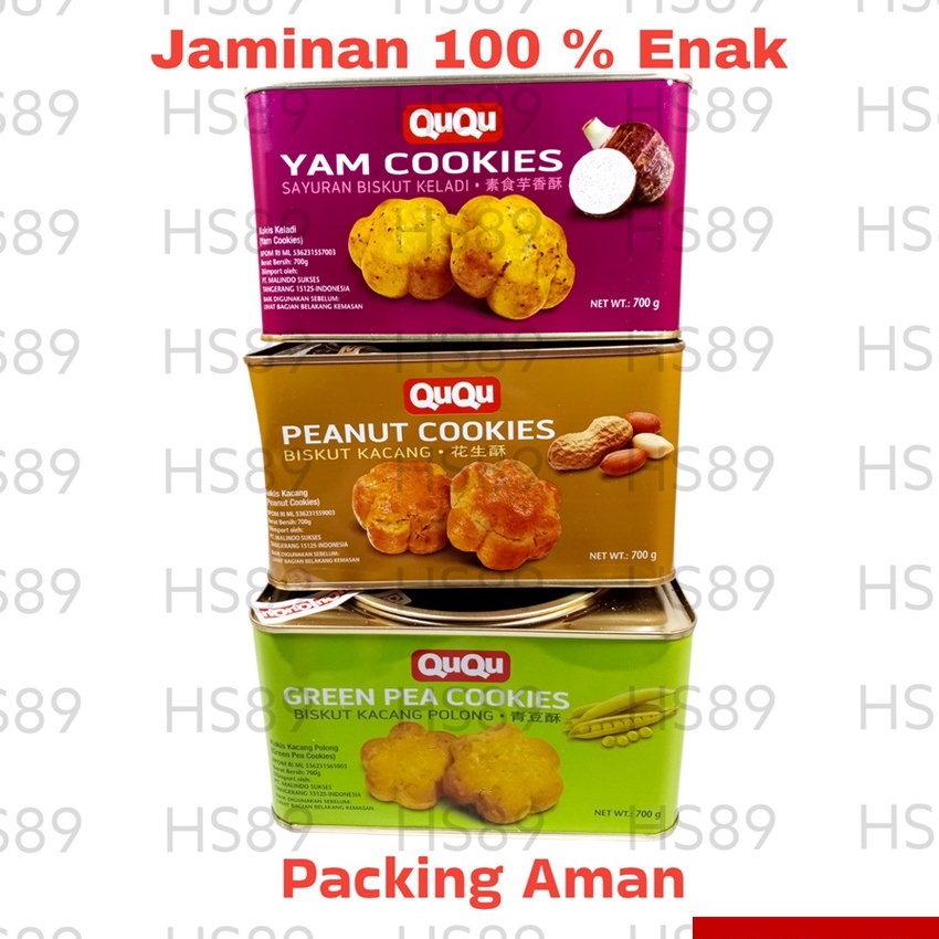 

Promo | KF7 | Ququ Yam Cookies Green Pea Cookies Peanut Cookies all varian 700g Monsta Yam cookies biskuit keladi kaleng