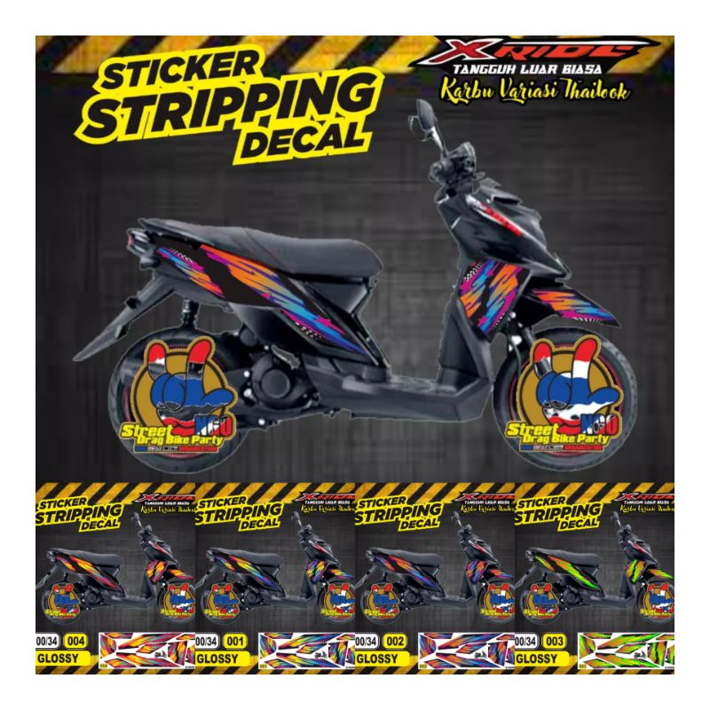Striping/Decal/stiker variasi X-Ride 125 old / sticker aksesoris body motor Yamaha X-Ride 125 fi