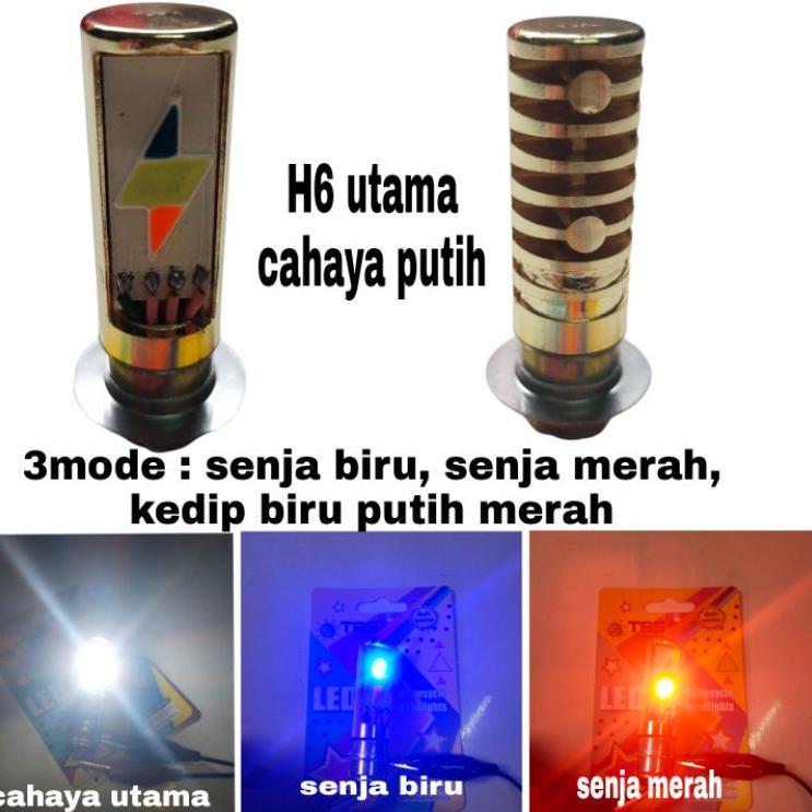 ★★ CZF LAMPU LED METIC BEBEK H6 3WARNA/BOHLAMP LED H6 MOTOR BEBEK MATIC/LAMPU DEPAN MOTOR BEBEK MATI