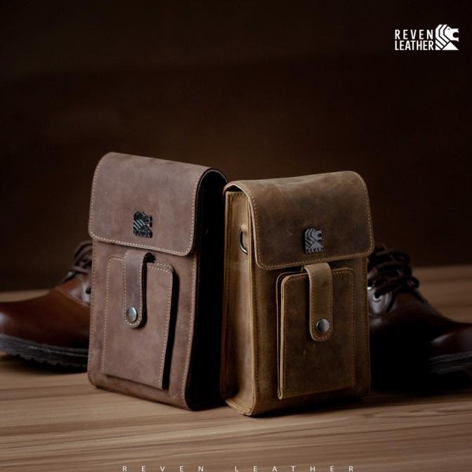 Sarung Hp Tas Pinggang Kulit Pria Original Branded Kulit Asli Premium