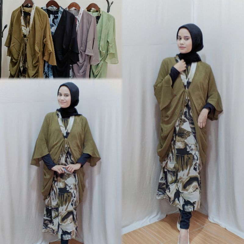 ONESET TUNIK BAHAN CERUTI BABY DOLL PREMIUM