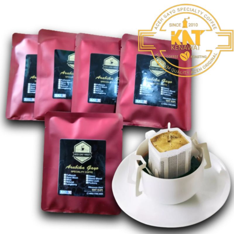 

KOPI ACEH DRIP BAG ARABICA GAYO SACHET ORIGINAL 12gram Cover Dripper Bag sachet murah.