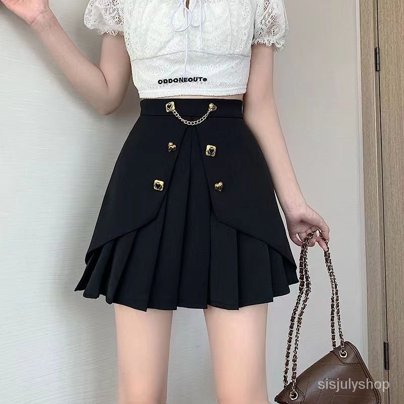 [✅BISA COD] #Sisjuly# Rok A-line wanita / rok lipit tidak beraturan rok setengah badan wanita / ping