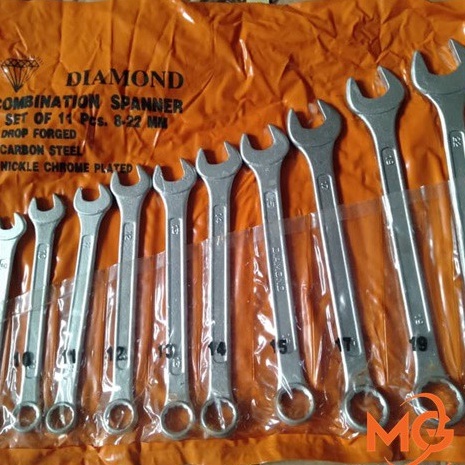 Sekarang Irit Mg Kunci Ring Pas Diamond Set 11pcs 8-22 Lengkap Termurah