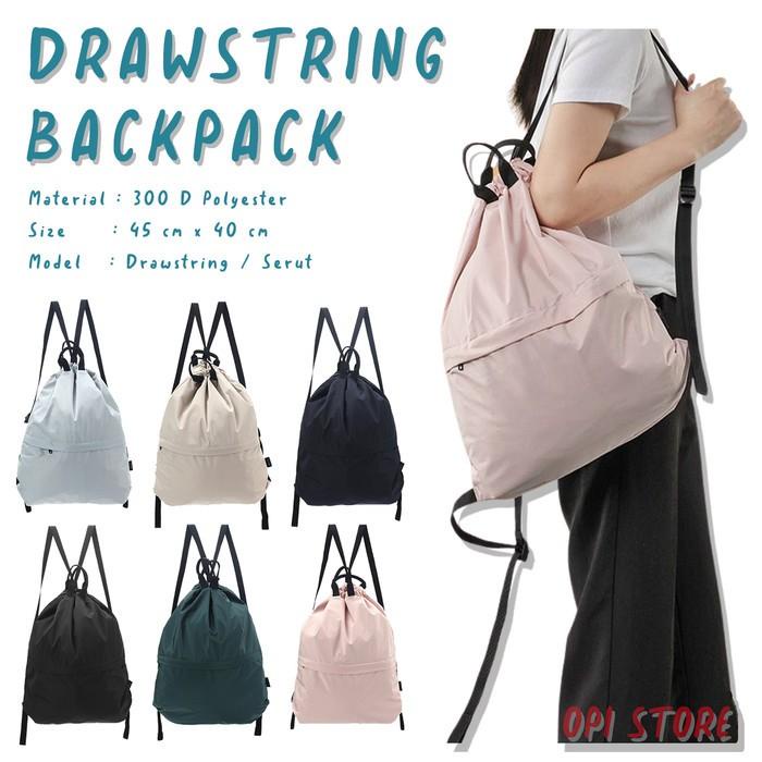 Tas Serut Tas Ransel Serut Wanita Pria Backpack Tas Punggung Kuliah Kerja Distro