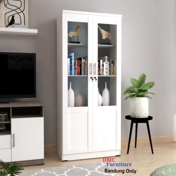 

Rak Buku Lemari Buku / Arsip Serbaguna Lemari Kaca LHS 0702 ROMARO ---NEW READY---