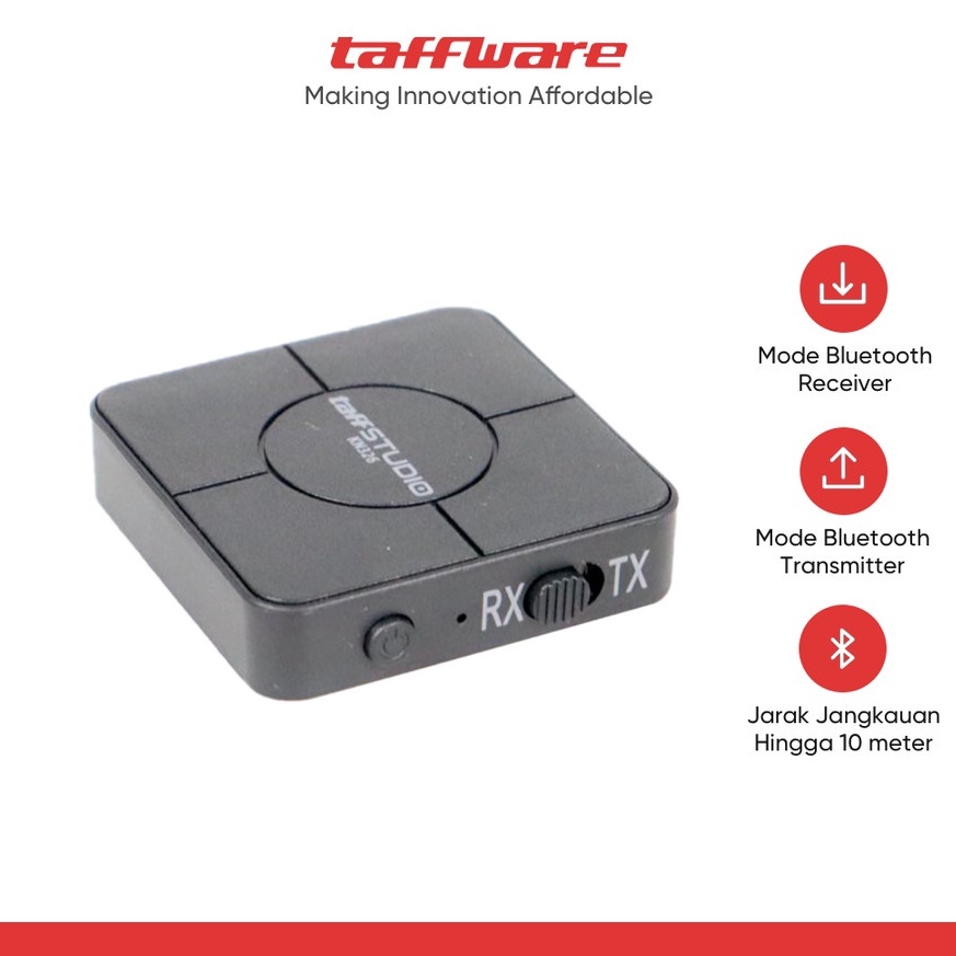 Paling Popular☈ TaffSTUDIO 2 in 1 Audio Bluetooth 5.0 Transmitter Receiver 3.5mm KN326 H64 ✼