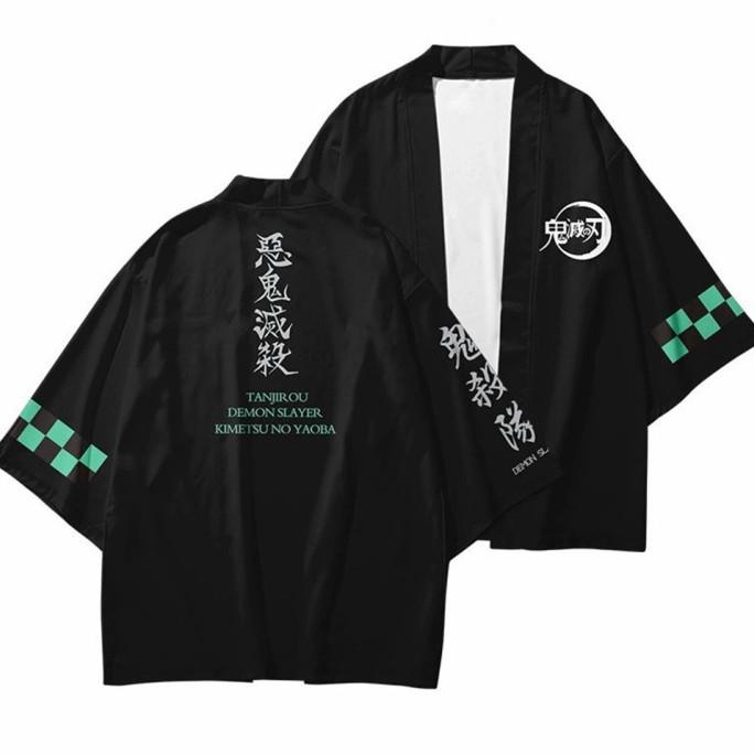 KIMONO ANIME DEMON SLAYER BLACK TANJIRO/ KIMONO KIMETSU NO YAIBA