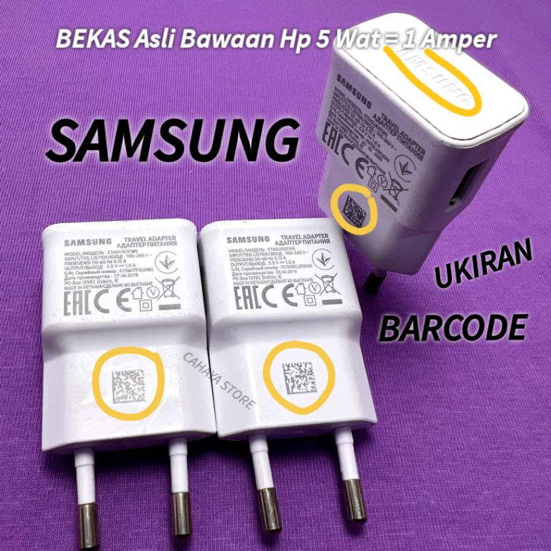 Adaptor Samsung Charger 5Wat 1A 5V J1 J2 J3 J4 J5 J6 M10 A10 A2Core S3Mini A01Core A01 M01 M01Core A