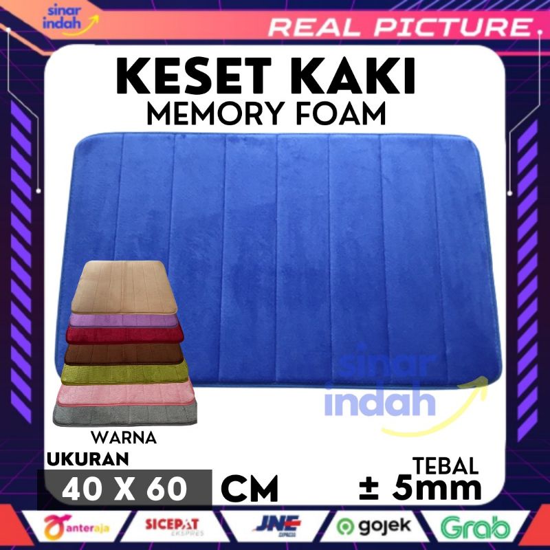 Keset Anti Slip Polos / Keset Kamar Mandi / Keset Bulu Warna 60 x 40cm MEDAN