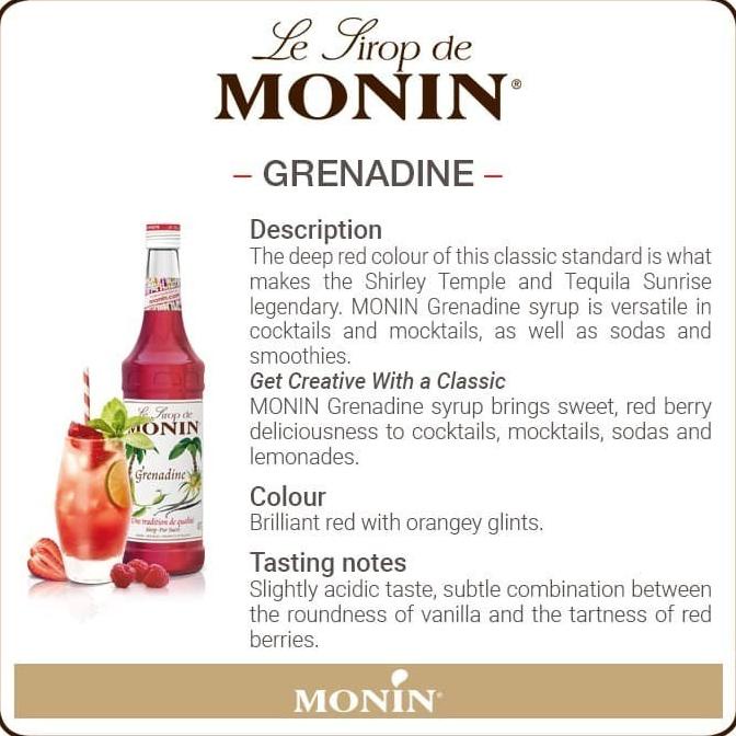 

MONIN Grenadine Syrup 70 CL 700 mL