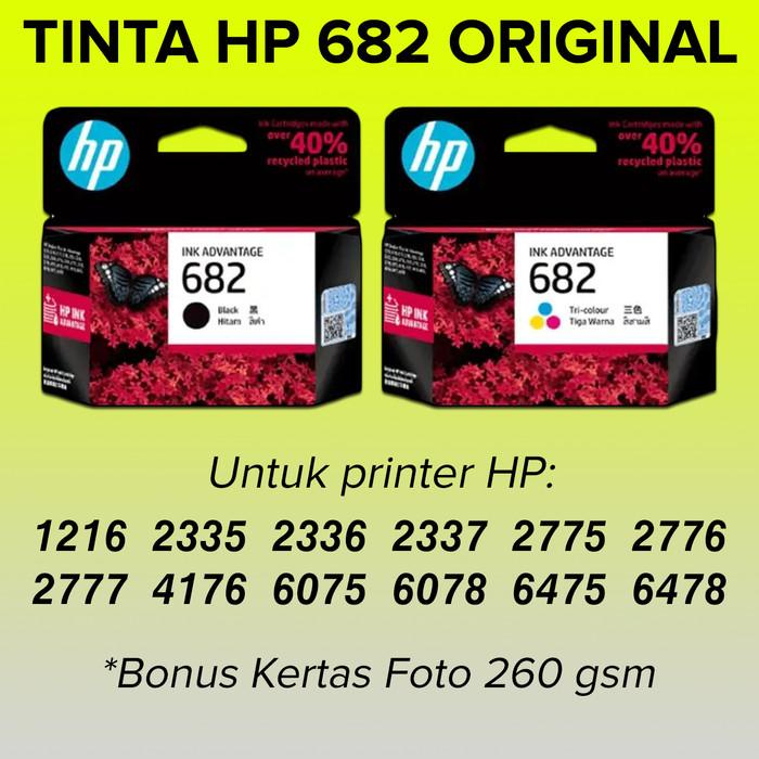 Tinta Cartridge Printer Hp Ink 682 2775 2336 2776 Black & Colour Color