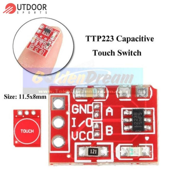 Modul TTP223 Mini Capacitive Touch Switch Saklar Sentuh TTP 223