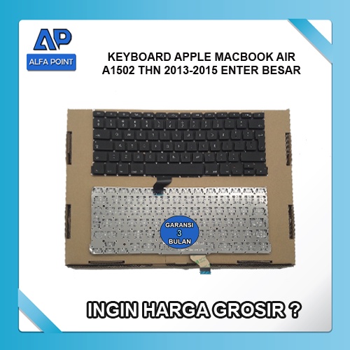 Keyboard Apple Macbook Air A1502 thn 2013-2015 Enter Besar