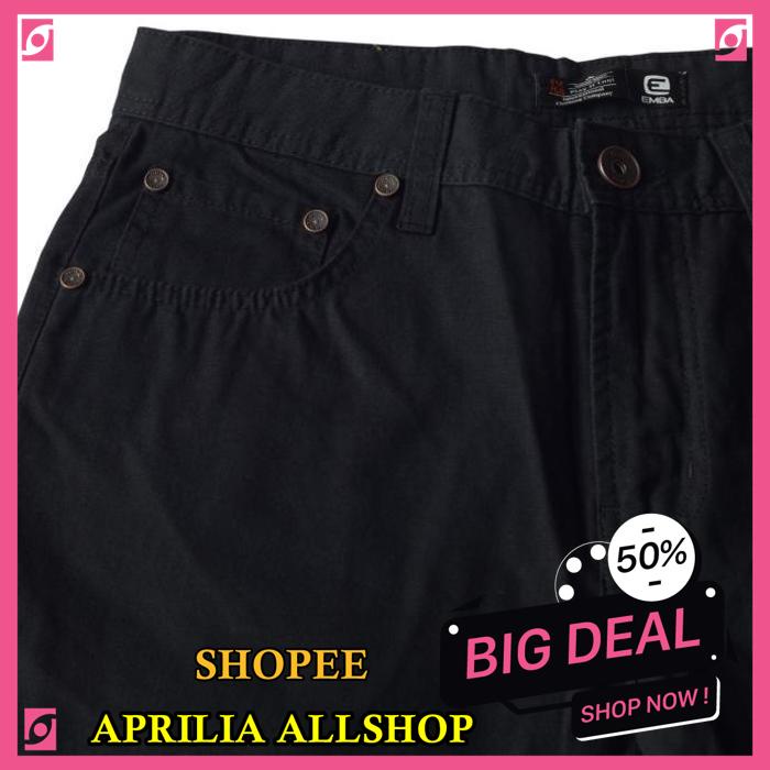 EMBA JEANS ORIGINAL BS 07.1 MORGAN SLIM JET BLACK BEST PRODUK